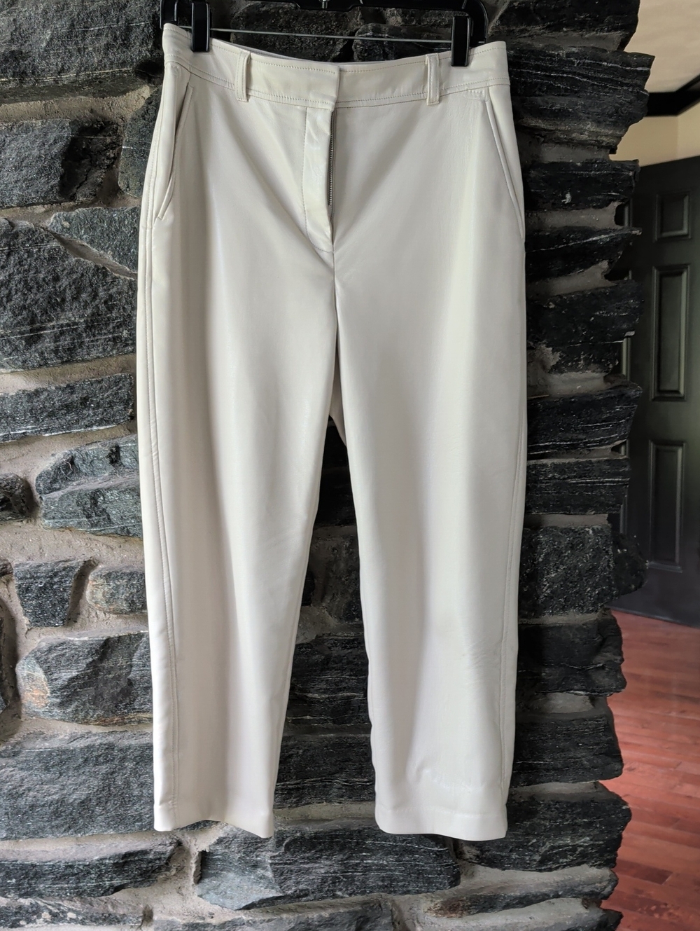 Babaton Cream Cropped Slim Ankle Pants